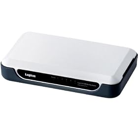 Logitec 10/100Mbps �X�C�b�`���OHUB 5�|�[�g �d���O�t �v���X�`�b�N�P�[�X �z���C�g LAN-SW05/PH