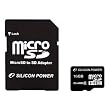 �V���R���p���[ micro SDHC�J�[�h 16GB (Class6) �i�v�ۏ� (SDHC�A�_�v�^�[�t) SP016GBSTH006V10