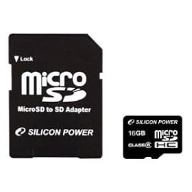 �V���R���p���[ micro SDHC�J�[�h 16GB (Class6) �i�v�ۏ� (SDHC�A�_�v�^�[�t) SP016GBSTH006V10