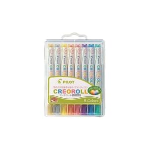 【クリックで詳細表示】パイロット くれよん クレオロール メタリックカラー8色セット AO-CR6M-S8