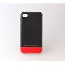 ZENUS iPhone4/4S対応 ケース Leather Bar ブラック&レッド 本革 Z202i4
