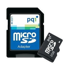 PQI microSD�J�[�h2GBminiSD�ESD�A�_�v�^�[�t�i�v�ۏ�