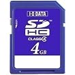 I-O DATA SDHC�������[�J�[�h 4GB �X�s�[�h�N���XClass4 SDH-F4G