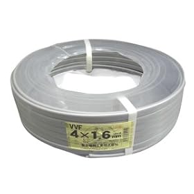 �x�m�d�� ���ؔ��̔���VVF�P�[�u�� 1.6mm�~4�S 1m�P�ʐؔ��� VVF1.6mm�~4C�~1m
