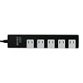 iBUFFALO OA�^�b�v 2�s�� 10�� ���T�[�W/�W���X�C�b�`�t 1.5m �u���b�N BSTA2XS15BK