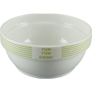 【クリックで詳細表示】スタックフードボウル ボーダー：グリーン HD6153