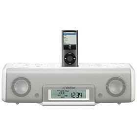 Victor iPod�EiPhone�p�|�[�^�u���I�[�f�B�I�V�X�e��(�z���C�g) RA-P50-W