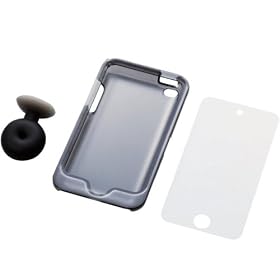 ELECOM 2010�N���� iPod touch �n�[�h�P�[�X(�t���ی�t�B�����A�X�^���h�A�N�Z�T���t��) �u���b�N AVA-T10PCBK
