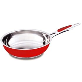 Circulon �T�[�L�������X�e�����X�X�`�[�� �t���C�p�� 28cm ���b�h CC-P28RD