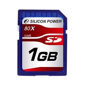 �V���R���p���[ SD�������[�J�[�h 80�{�� 1GB �i�v�ۏ� SP001GBSDC080V10