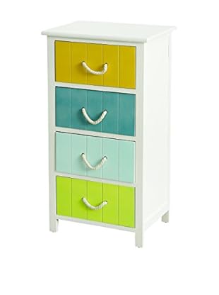 Galileo Casa Schubladenschrank 2410376 weiß/himmelblau/grün