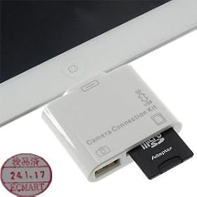 �yEC-MART�z-iPad/iPad2/ipad3 �p 2in1 �R�l�N�V�����L�b�g (SD�J�[�h���[�_�[/USB�|�[�g)