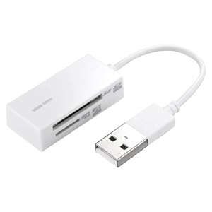【クリックでお店のこの商品のページへ】SANWA SUPPLY USB2.0 カードリーダー ホワイト ADR-CML15W