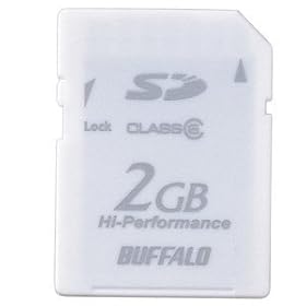 BUFFALO SD�J�[�h �������f�� 2GB �z���C�g RSDC-G2GC6/WH
