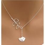 Silver Bird with Leaf Fashion Necklace