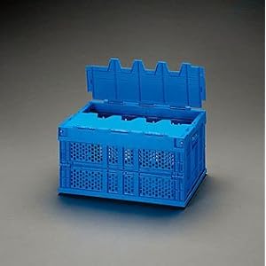 【クリックで詳細表示】42.7L 折りたたみ式コンテナ[フタ付](5個) EA506AA-42A