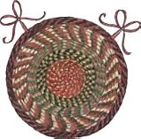  Barn Red & Tan Braided Chair Pad