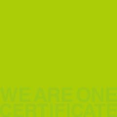 WE ARE ONE -CERTIFICATE-