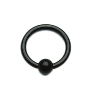 【クリックで詳細表示】16Gビーズリングボディピアス ブラック bp164