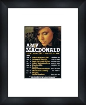  AMY MACDONALD UK Tour 2008 - Custom Framed Original Ad