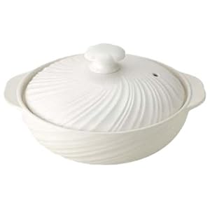 【クリックで詳細表示】ミヤオ(MIYAWO) サーマテック直火土鍋(9号) ドレープ(ホワイト) TDH01