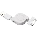 ELECOM iPhone4/4S/3GS/3G/��Pod �Ή��[�d�E�ʐM�P�[�u�� ���� 0.8m �z���C�g MPA-IRL08WH