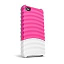 POPなカラーとウェーブデザインが新しい iFrogz iPhone 4 4S 用 ケース 新発売 PULSE  ピンク/ホワイト色 IP4UNPLS-PNK/WHT Designed in USA