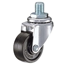 【クリックで詳細表示】ネジ込み式 420A 自在車(ゴム一体車輪) W5/16×18山(4) 420A-R40