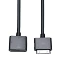 TSdrena Dock Extender Cable 30pin for iPod/iPhone/iPad �����P�[�u���@1m Black SPM-CED10-K