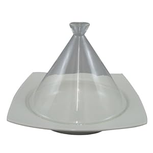 【クリックで詳細表示】レンジ専用 ドリーム タジン鍋 (角) 20cm ガラス蓋 ホワイト ID-21-26