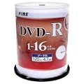 FINE DVD-R 4.7GB 1-16�{���Ή� 100�� �f�[�^�E�A�i���O�f���̃p�\�R���ł̋L�^�p�E�X�s���h���P�[�X����E�C���N�W�F�b�g�v�����^�ł̃��C�h����\ FIDR47-16X100PW
