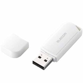 ELECOM �o�����[�^�C�v USB������ 4GB �z���C�g MF-HMU204GWH