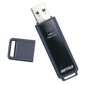 �o�b�t�@���[ USB������ �����^�C�v �u���b�N���f�� TurboUSB�@�\���� 512MB RUF2-S512S-BK/M