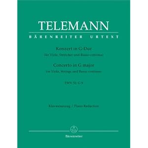 Amazon.co.jp： テレマン : ビオラ協奏曲 ト長調/ベーレンライター社 ...