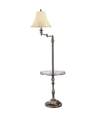 Pacific Coast Lighting Kie Buckingham Glass Tray Floor Lamp, Cima Gold