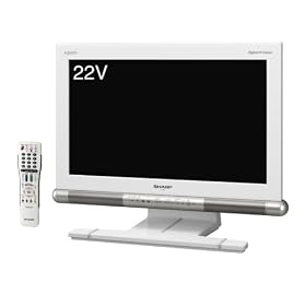 SHARP AQUOS 22V�^ �n��EBS�E110�xCS�f�W�^�� �t���n�C�r�W�����t���e���r LC-22P1-W