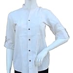 White Plain / Solid Cotton Dress Material Without Dupatta