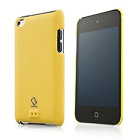 CAPDASE iPod touch 4th Generation Karapace Protective Case with Screen Protector: Sove, Yellow �uiPod touch ��S�����p �E���g���X�������t�B�b�g�n�[�h�P�[�X "Sove"�i�N���X�^���E�N���A�[ �t���ی�V�[�g �t���j�v �C�G���[ KPIPT4-S30E