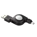 ELECOM ���掮USB�P�[�u��USB(A)-(mini-B)0.8m(�u���b�N) USB-RLM508B