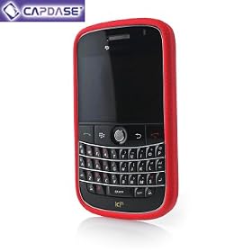 CAPDASE BlackBerry Bold Dust-Zero Soft Frame with Cleaner Strap, Red �u���b�N�x���[ �{�[���h �[���E�_�X�g �i�h�o���H�j �V���R���P�[�X ���b�h SJBB9000-F109