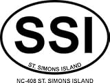  ST. SIMONS ISLAND Oval Bumper Sticker