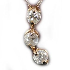 K18PG 0.2ct�_�C�������h�X���[�X�g�[���y���_���g�l�b�N���X