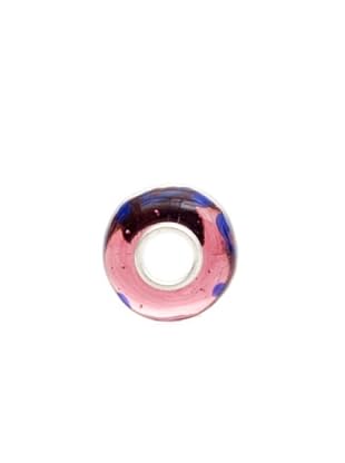 Bacio Abalorio de Plata de Ley 925 Murano Azul Morado