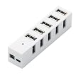 iBUFFALO USB2.0Hub �Z���t&�o�X�p���[ 10�|�[�g W�t�F�C�X �z���C�g BSHW10AWH