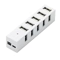 iBUFFALO USB2.0Hub �Z���t&�o�X�p���[ 10�|�[�g W�t�F�C�X �z���C�g BSHW10AWH