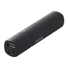iBUFFALO ��iPhone4S����m�F��[Andoroido&iPhone]�S�@��Ή��X�}�[�g�t�H���p��e�ʃ��o�C���o�b�e��1�|�[�g2200mA�^�C�v�u���b�N BSMPA03BK