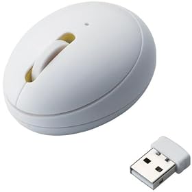 ELECOM EGG MOUSE MINI Wireless 3�{�^�� ���w�� �z���C�g M-EG3DRWH