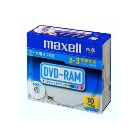 maxell �f�[�^�p DVD-RAM 4.7GB 2-3�{���Ή� �C���N�W�F�b�g�v�����^�Ή��z���C�g 10�� 5mm�P�[�X�� DRM47PWB.S1P10S A
