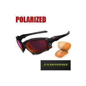�I�[�N���[ �Ό������Y�@JAWBONE�@Asian�t�B�b�g�@04-203J�@Polished Black/Positive Red Iridium