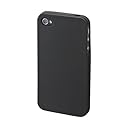SANWA SUPPLY シリコンケース(iPhone4S用) ブラック PDA-IPH40BK